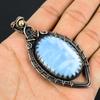 Великолепный Owyhee Opal Gemstone Чистая медная проволока Обернутая подвеска ручной работы Ювелирный подарок