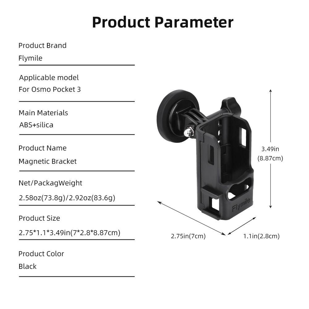 Magnetic Extension Mount Bracket Protective Adapter Frame Cold Boot Adapter for DJI Osmo Pocket 3