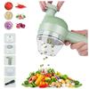 4 In 1 Electric Vegetable Cutter Food Processor Garlic Masher Wireless Grinder Handheld Blender Auto Slicer Kitchen Accessories