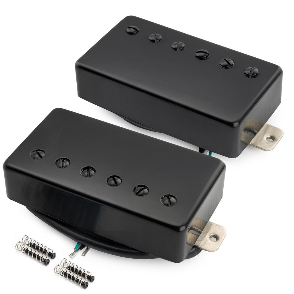 Musiclily Pro Alnico 5 Закрытый хамбакерный звукосниматель Набор для грифа и бриджа для электрогитары LP Черный LP-CMHA (7.5К/16К) Гитары,