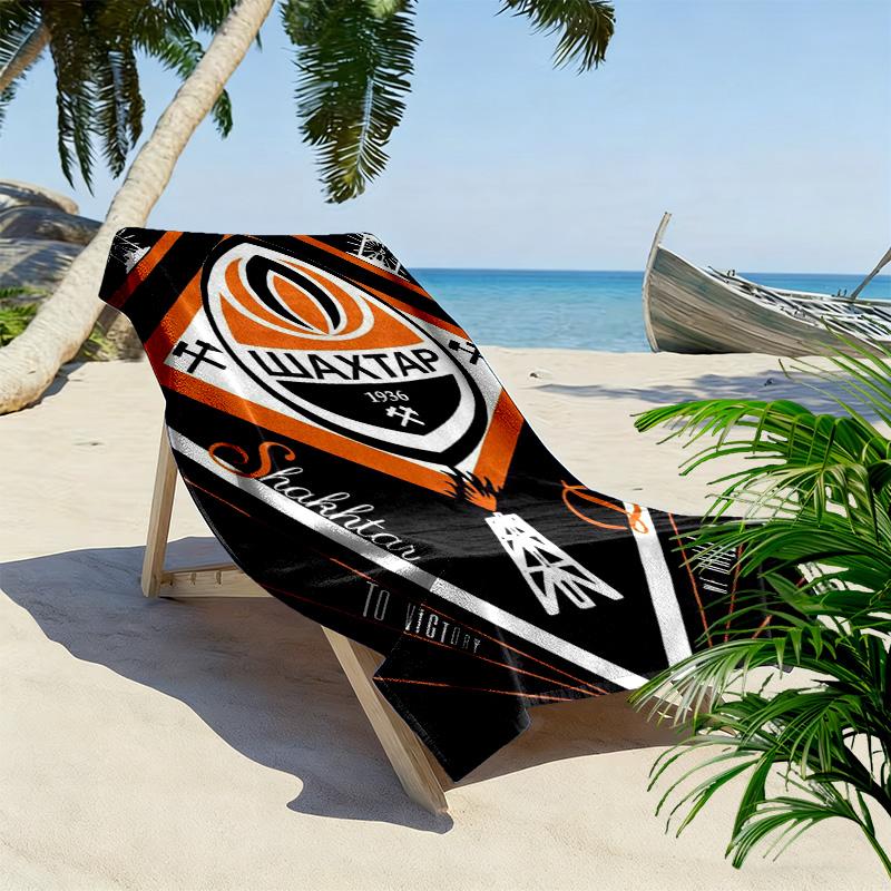 Shakhtar Print Beach Towel, Large Soft Quick Dry Towel for Beach Camping Swimming