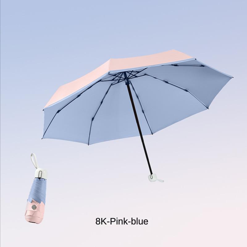 Mini Portable Pocket Umbrella for Women 6/8 Bone 5 Folding UV Sunshade Small Sunny and Rainy Umbrellas Paraguas Guarda Chuva