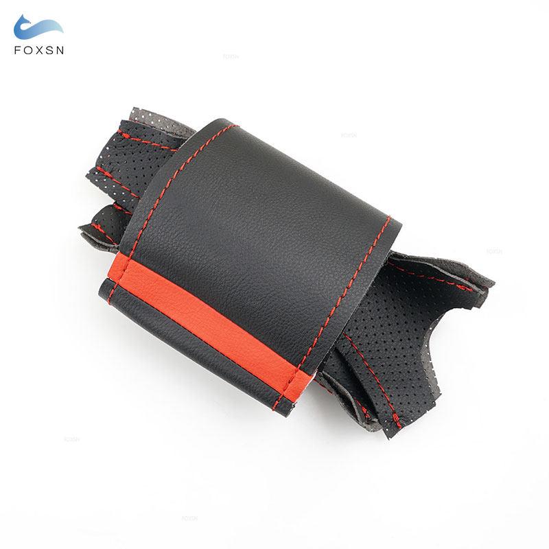 Автомобильные аксессуары, чехол на руль, кожаная отделка, черная с красной полосой для Mercedes Benz Vito 2010-2015 Viano W639 2006-2006-2015 гг.