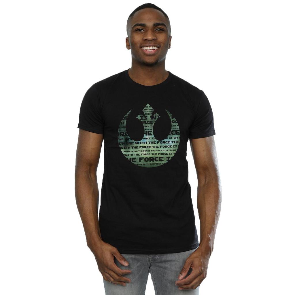 Star Wars Mens Rogue One I´m One With The Force Alliance Emblem Green T-Shirt