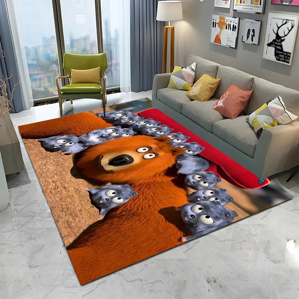 3D Grizzy and The Lemmings Cartoon Carpet Rug для дома, гостиной, спальни, дивана, коврика для двери, детский коврик, нескользящий напольный коврик