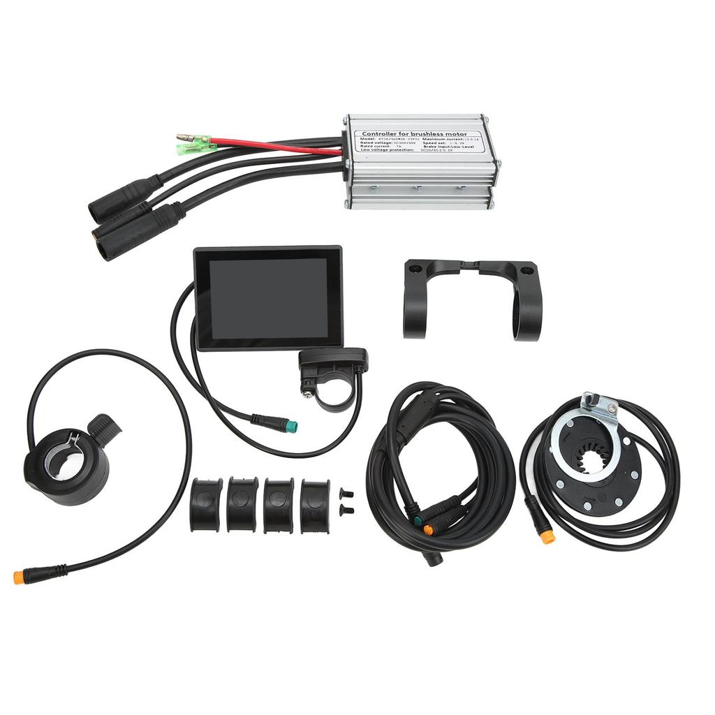 Комплект контроллера для электровелосипеда 15А Водонепроницаемый дисплей LCD8S 1 к 2 провода Велосипедный модифицированный комплект для 250 Вт 350 Вт бесщеточного двигателя