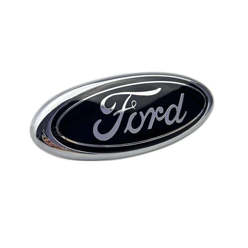 Car Sticker 14.5x6.5cm ABS Car Front Emblem Badge for Ford Focus 2 3 Mondeo Fiesta Ranger Mustang Kuga Explorer Transit Auto Acc