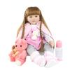 BZDOLL 60 СМ 24 дюйма Мягкий винил Реборн Тканевое тело Кукла для девочки Длинные волосы Принцесса Малыш Младенцы Игрушки Подарок на день рождения Рождество