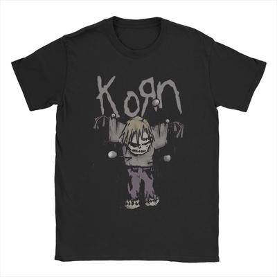Футболка группы Korn Унисекс Хлопок Повседневная футболка Круглый вырез Футболка с коротким рукавом Одежда Идея для подарка