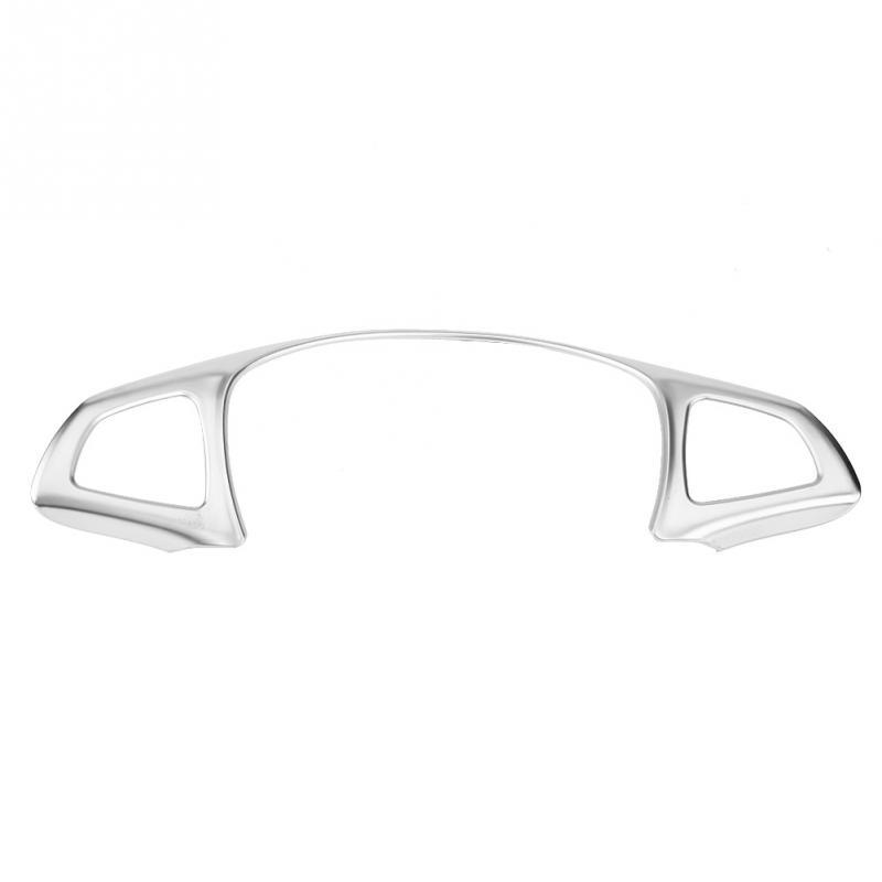 Рамка рулевого колеса автомобиля, декоративная наклейка, серебристый хром для Mercedes Benz E W213 C W205 GLC X253 автомобиля