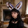 Плюшевая повязка на голову с ушками кролика для детей Мягкий удобный аксессуар для волос для вечеринки костюма фотосессии Доступные цвета