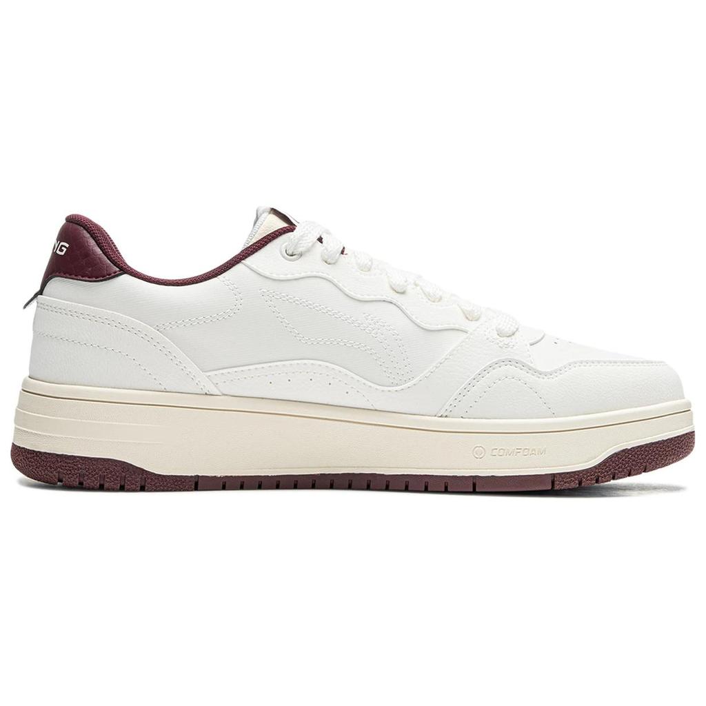 New LiNing Tianji Soft Slip Resistant Cushioning Abrasion Resistant Lightweight Low Top Skateboard Shoes Men's White Purple AGCU317-4