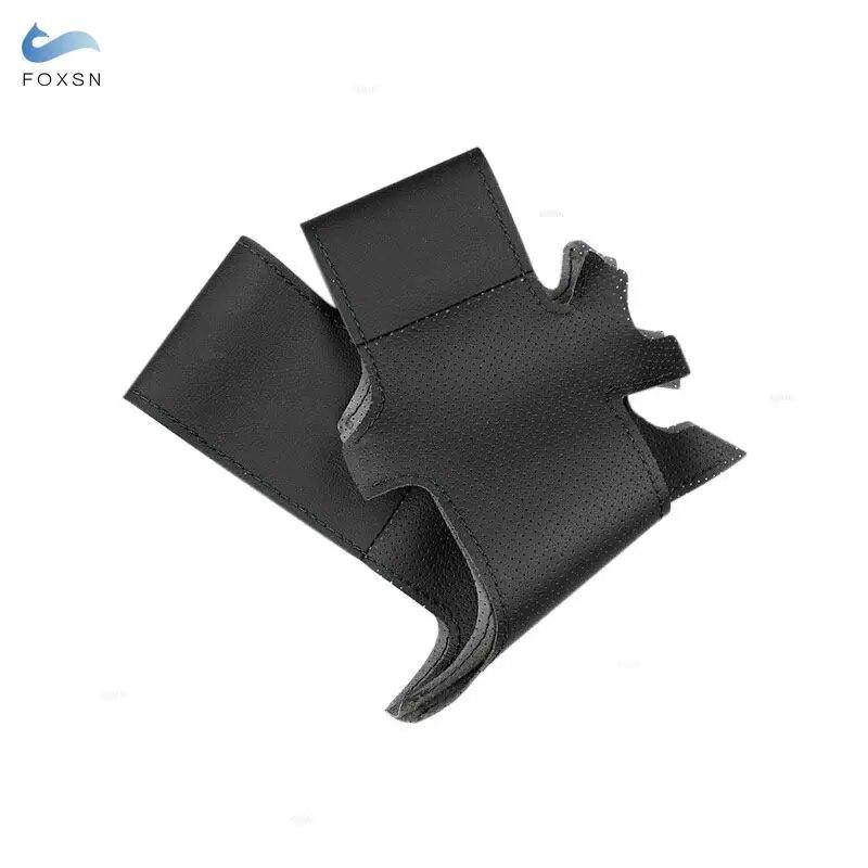 Оплетка на руль для Kia Cerato 2005 2006 2007 2008 2009-2012 для старого Kia Ceed кожаный чехол на руль автомобиля черный