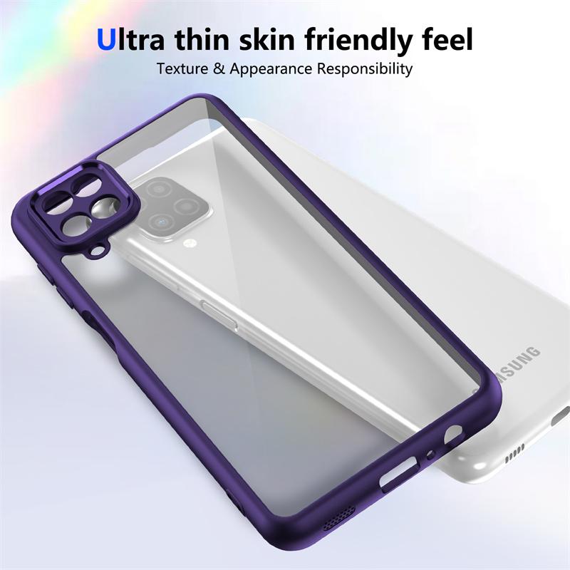 Противоударная прозрачная задняя крышка из ПК для Samsung Galaxy A12 A22s A32 A52s M32 A13 A23 A33 A53 M13 M23 M33 M53 Чехол Силиконовая защита