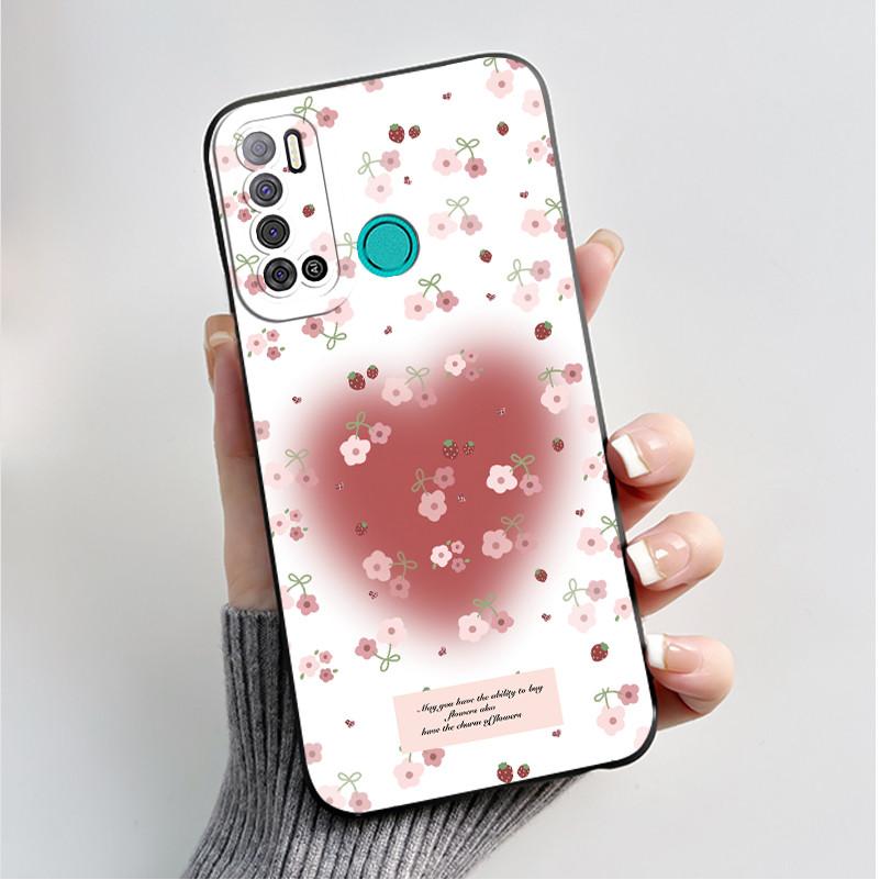 Чехол для Tecno Pouvoir 4 Pro LC7 LC8 Мягкий Силиконовый TPU Чехол для Телефона Для Tecno Pouvoir 4 4Pro LC 7 LC 8 Задняя Крышка Цветочные Fundas