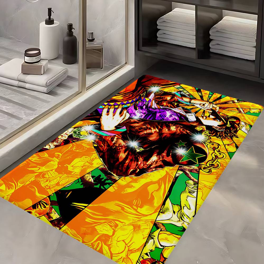 Аниме JoJo's Bizarre Adventure Кухонный коврик Детская комната Украшение спальни Балкон Противоскользящий коврик для двери Гостиная Alfombra