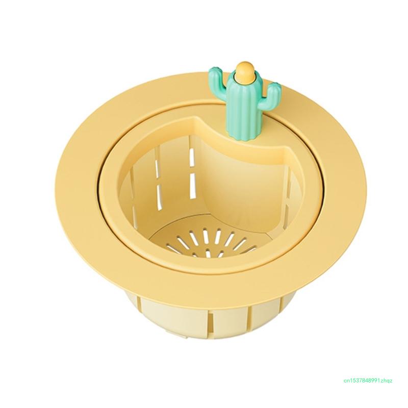 Инновационный кактус Кухонный фильтр для отходов Пресс-релиз Сливная корзина Многофункциональная Зеленый кактус Сетка для фильтра раковины