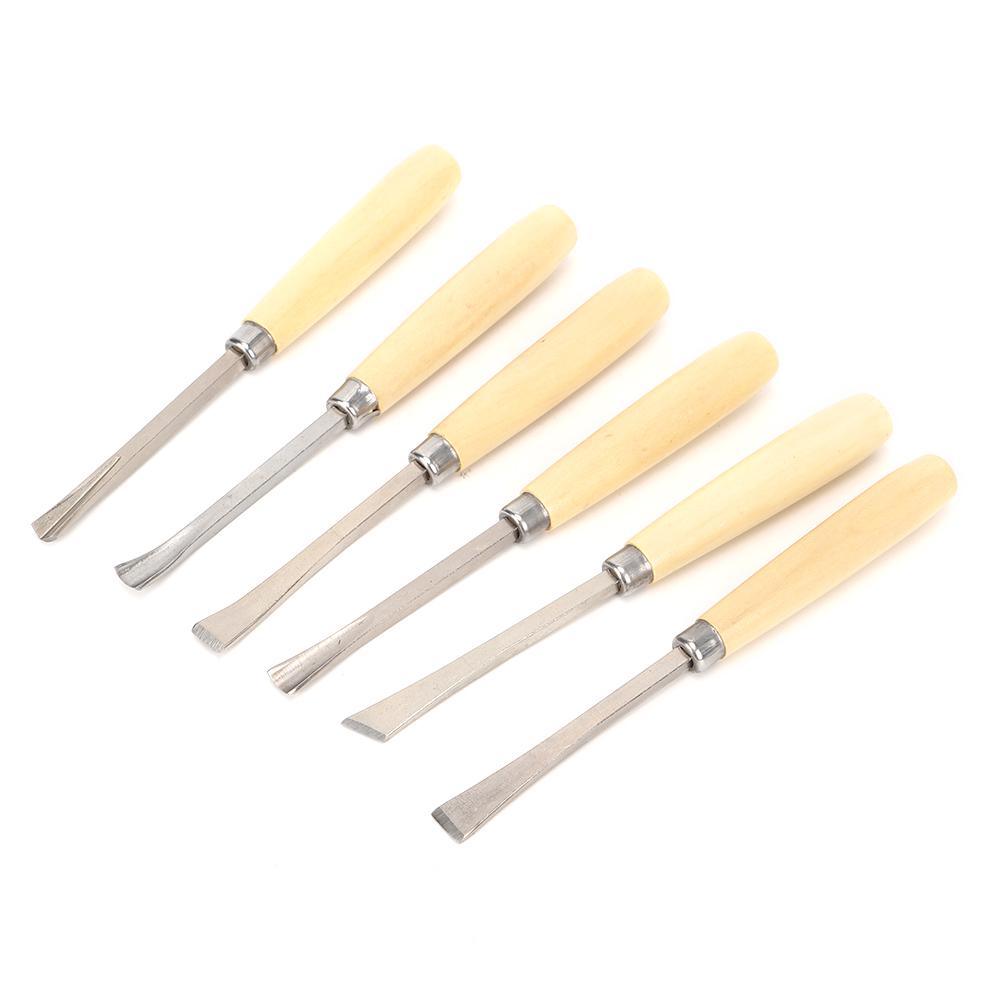 Набор из 6 стамесок по дереву, инструмент для резьбы, гравировальная стамеска-нож, инструменты для деревообработки