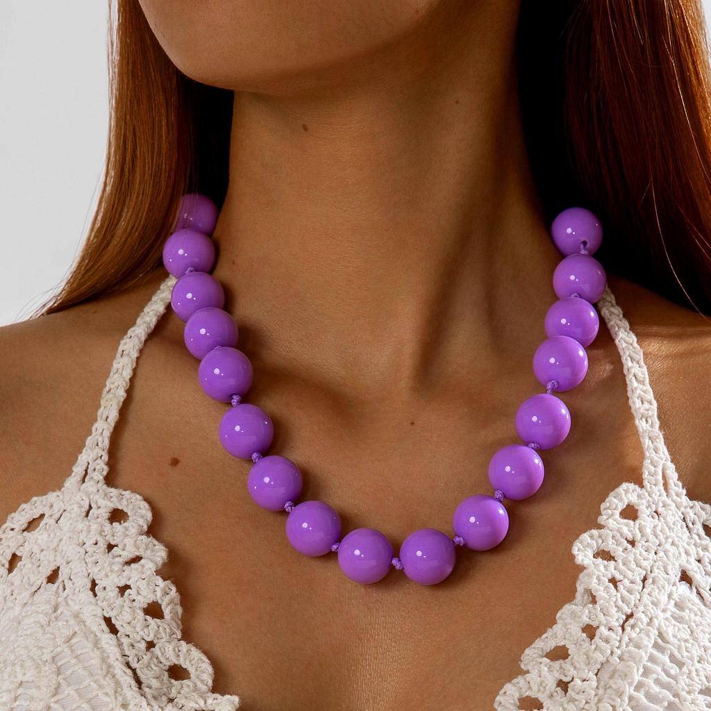 Летнее богемное этническое красочное преувеличенное ожерелье из бисера для женщин, ювелирные изделия, индивидуальность, пляжный отдых, колье-чокер, бижутерия