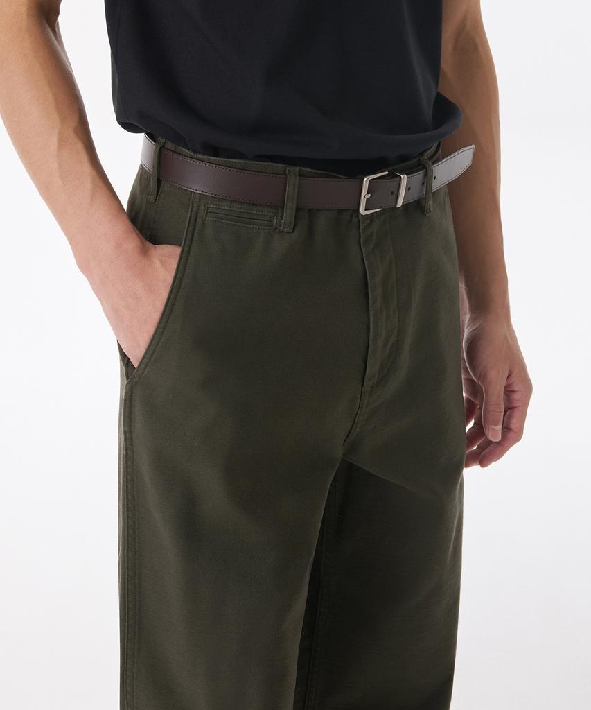 MUSINSA STANDARD Back Satin Officer Pants [Deep Khaki]