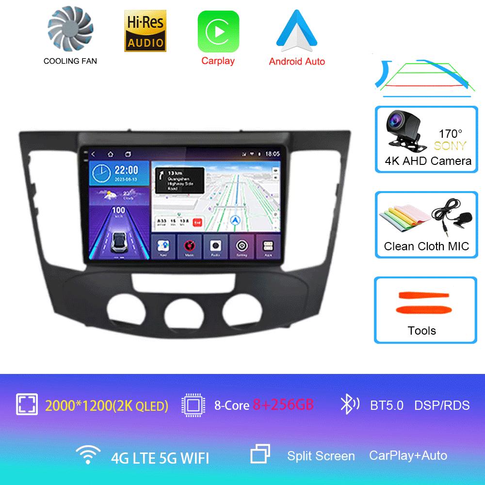 Автомобильное радио Android 14 Carplay Auto для Hyundai Sonata NF 2008-2010 2 Din Мультимедиа Видео Плеер Навигация GPS 2Din DVD Стерео