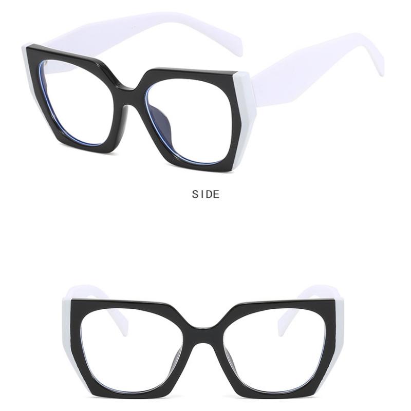 Женские очки с защитой от синего света, модные индивидуальные очки в стиле ретро TR90, простые очки в большой оправе, очки для уличной съемки, студенческие очки для поездок на работу