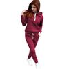 European-Size Women's Fleece Hooded Sports Suit - Long-Sleeved Sweatshirt