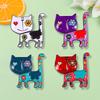 Colorful Cartoon Cat Enamel Brooch Pins Cute Fashion Painted Scarf Buckle Stylish Mixed-Color Cat Brooches for Women