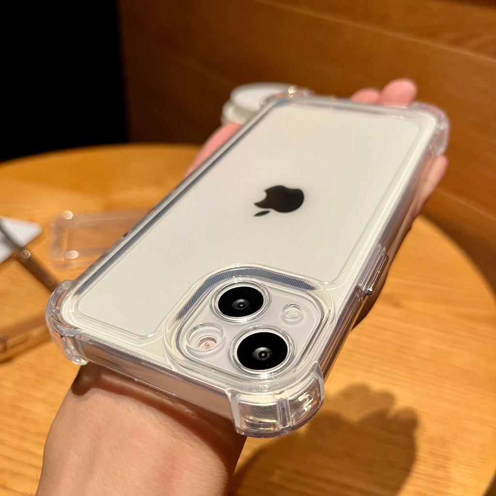 Подходит для Apple 15 Чехол для мобильного телефона Iphone13 Прозрачный 16Pro Акриловый с мелкими отверстиями 11 Подушка безопасности Противоударный 8 Защитный чехол