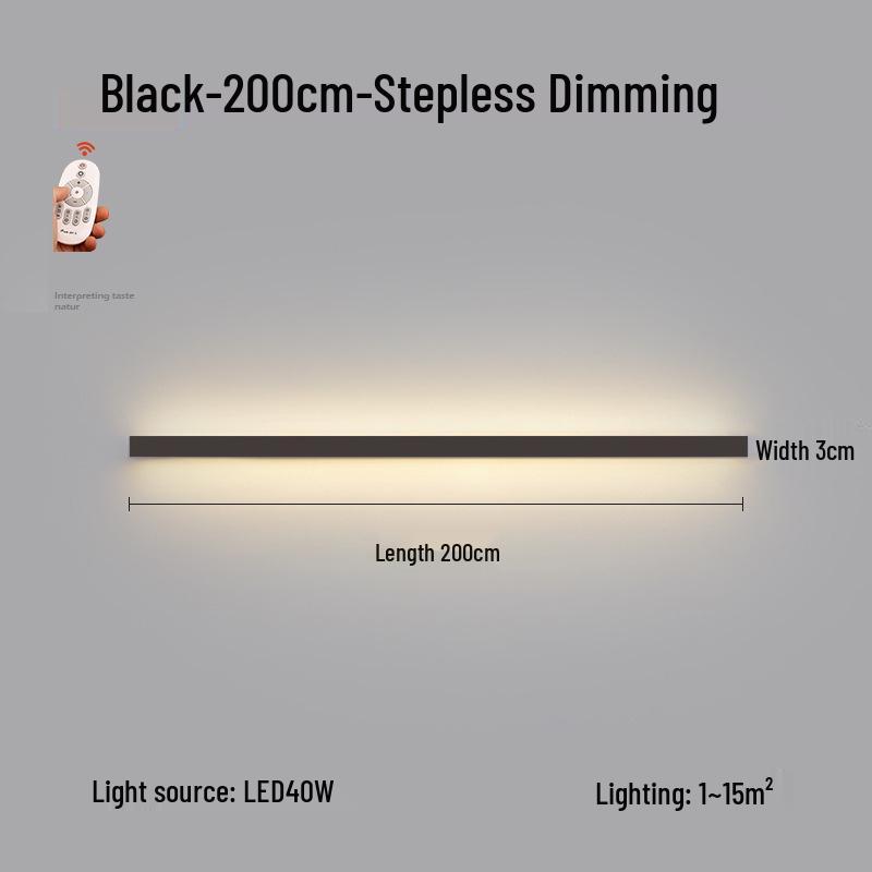 Minimalist Modern Long Strip Wall Lamp for Bedroom, Living Room, or Sofa Side
