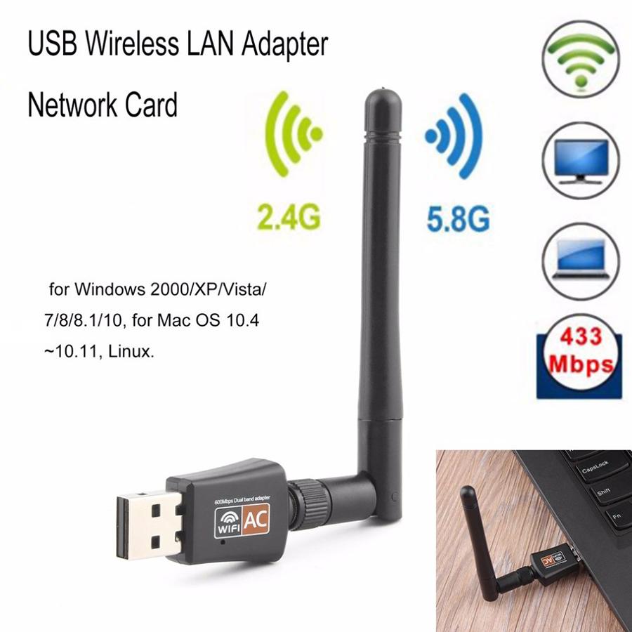600 Мбит/с USB Wi-Fi адаптер двухдиапазонный 2,4 ГГц/5,8 ГГц антенна беспроводной сетевой донгл новый