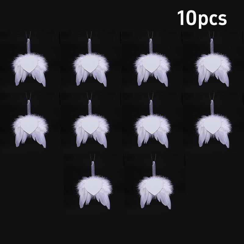 Diy Angel Wing Pendant For Christmas Tree Sublimation Preparation For Family Gifts Seasonal Christmas Decorat Party Props Gifts