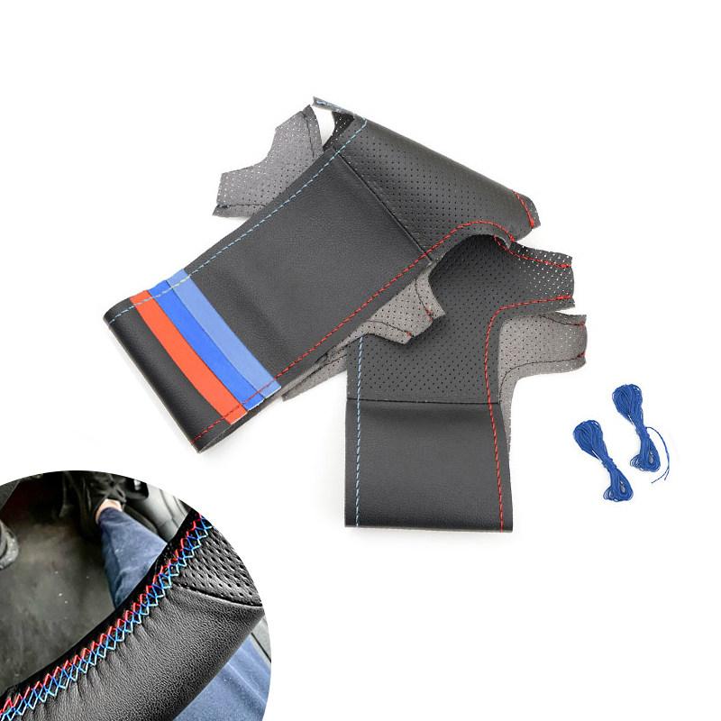 Автомобильные аксессуары, внутренняя отделка рулевого колеса из перфорированной кожи для BMW E46 Coupe 2000-2006 E39 X5 E53 2000-2003 Z3