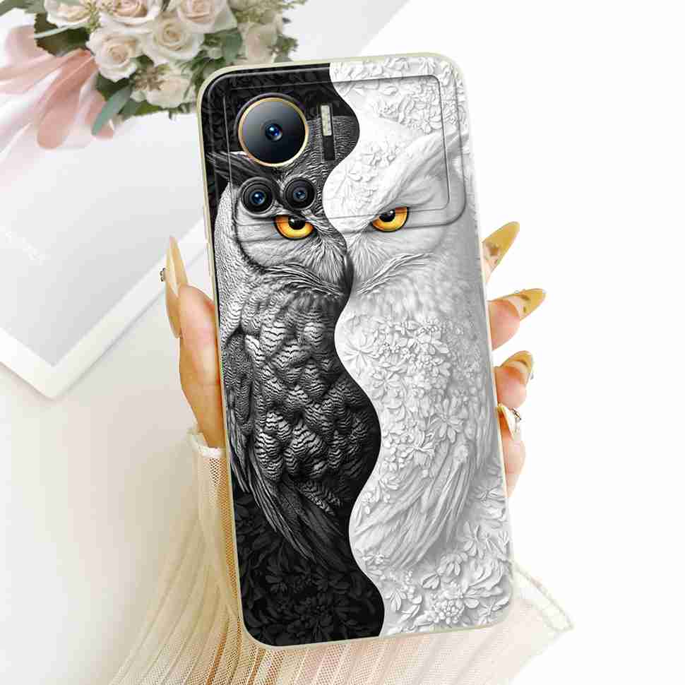 Для Infinix Note 12 VIP Чехол Милый Кот Мультяшный Цветок Силиконовая Крышка Для Infinix Note12 VIP 12 Vip X672 6.7" Чехлы Для Телефона Coque