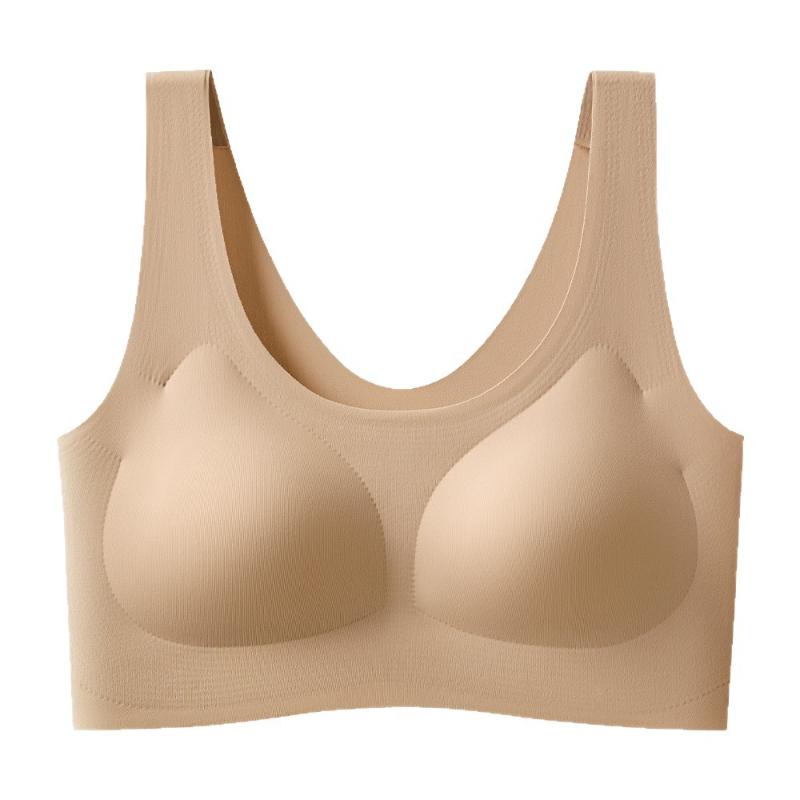 Women's Invisible Seamless Liquid Foundation Bra Underwear Female Vest Tube Top Push Up Bra M-XL