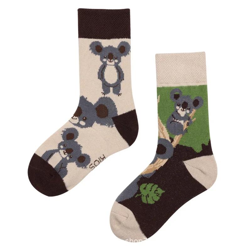 AB Новые детские носки в стиле родитель-ребенок для мальчиков и девочек, красочные, милые, мультяшные, модные, спортивные, детские, средней длины, хлопковые