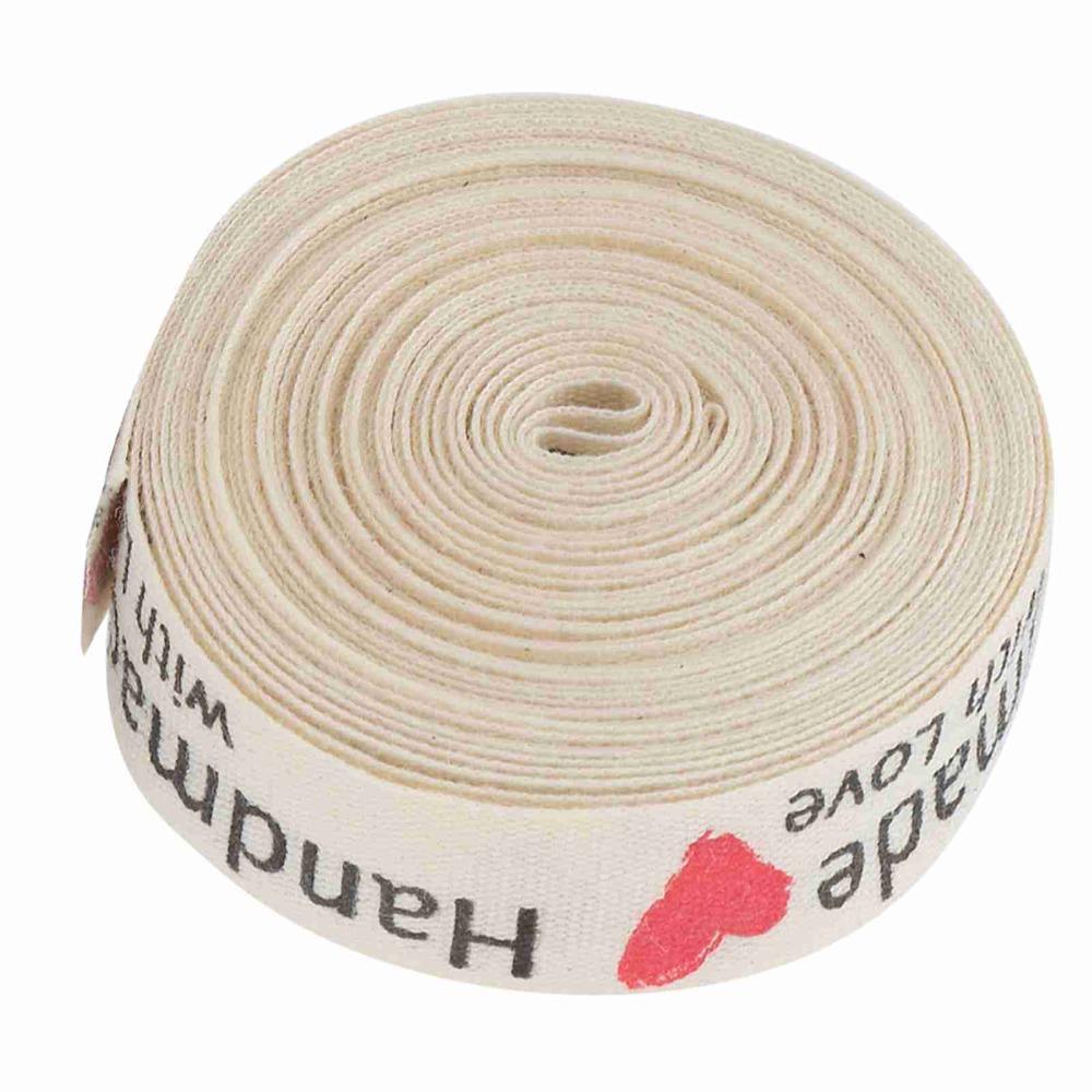 1pcs 5 Yards Length DIY Sewing Ribbon Fonts Printed Fabric Craft Ribbon Packaging