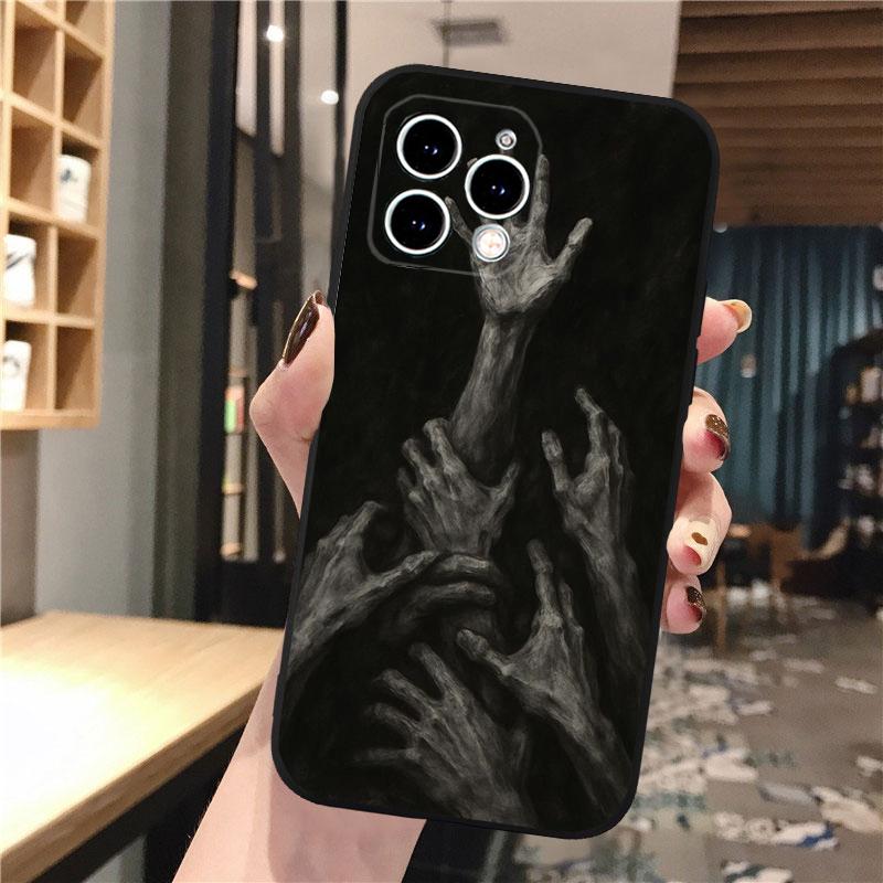 Чехол для телефона Carcasa Funda Для iPhone 17 Pro Max Air 16 15 14 13 Pro Max 15 16 Pro 15Plus Ужасы Аниме Девушка Чехол