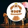 Комплект костюмов для собак, включающий повязку на голову с собачьими ушками, нос, галстук-бабочку, юбку, хвост и перчатки для детей, товары для косплея на будние дни и вечеринки