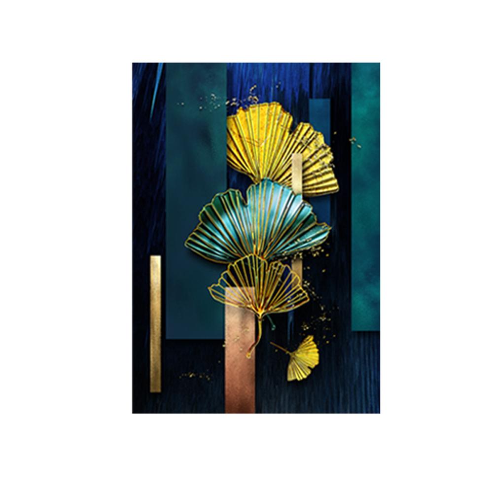 Современный Роскошный Зеленый и Золотой Стиль Печать на Холсте Плакат Настенные Панно Домашняя Живопись Декор Спальня Гостиная Отель Ресторан 3 Шт.