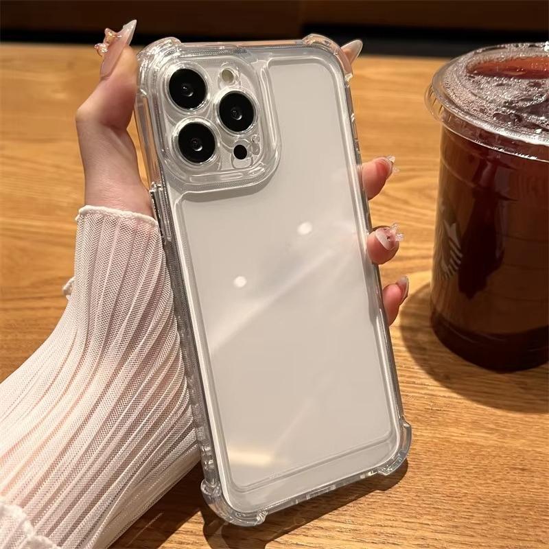 Роскошный прозрачный противоударный чехол для iPhone 17 16 15 14 13 12 11 Pro Max 7 8 Plus X XS XR 16E Мягкий силиконовый бампер Чехлы Обложка