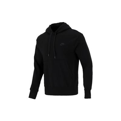 Nike Спортивная одежда с вышитым логотипом, однотонная мужская толстовка с капюшоном, черные DA0024-010