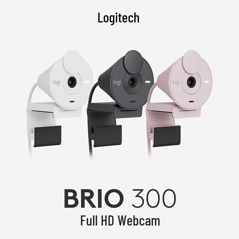 Logitech Brio 300 Full HD Webcam with Privacy Shutter
