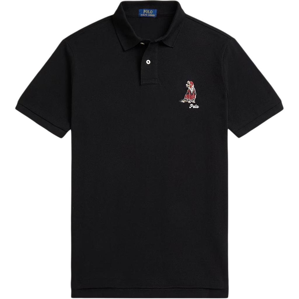 Polo Ralph Lauren FW25 Поло с коротким рукавом приталенного кроя с вышивкой логотипа Мужские топы MNPOKNI1N823704-001