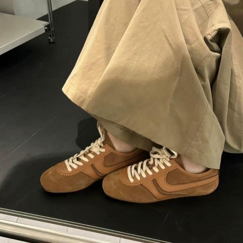 Fashion Women's Sneakers Shoes Flats New Autumn Genuine Leather Ladies Moral Training Shoes Casual Flat Shoes Women Zapatos De Mujer