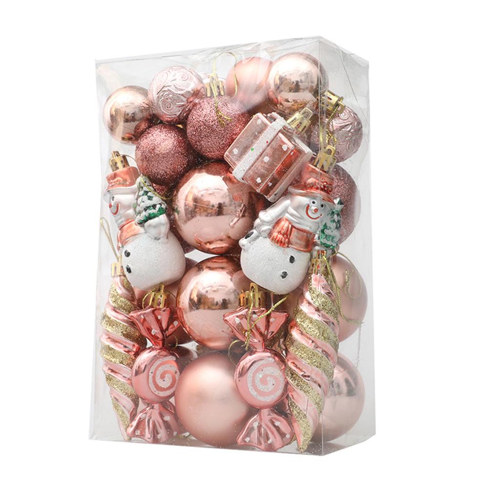 Рождественский шар Изысканный вид Высококачественный материал Розовое золото