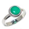 Natural Green Onex Gemstone Handmade 925 Sterling Silver Jewelry Ring S.8 C4d64