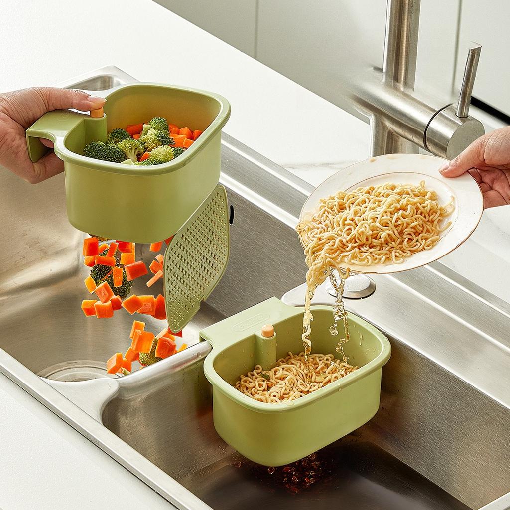 Large-capacity Detachable Water Drain Basket Home Kitchen Draining Rack Water Drain Basket Storage Rack for Separating Filters