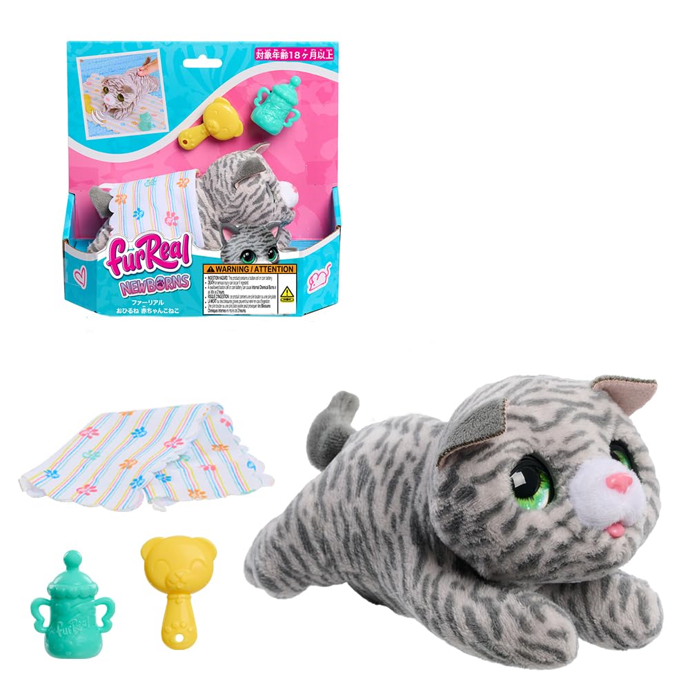 Hasbro FurReal Время сна Малыш Электрический Плюшевый Электронный Интерактивный Подходит для Возраста от 18 Месяцев и G4329 Котенок, Игрушка, Питомец, Питомец, Вверх, (Подлинный продукт)