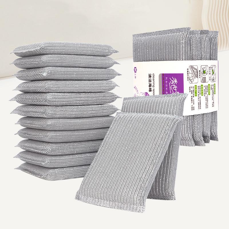 Набор из 10 кухонных губок и салфеток для мытья посуды - Чистящие подушечки, которые не царапают посуду и кухонные поверхности....